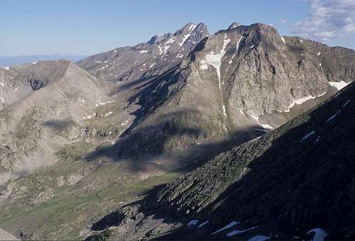 Pico Asilado - East Side from Summit of Tijeras Peak