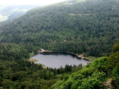 Blanchemer Lake, Vosges,...