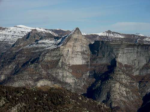 Poncione Alnasca from Pointe 2259 of S-ridge of Madom da Sgiof