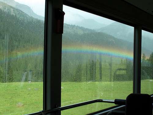 Remarkable rainbow in the Zugertal valley