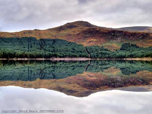 Loch Harrow reflections and Corserine - North Gairy