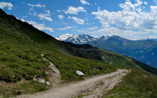 The Combins seen from the Col des mines above Verbier