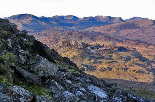 Nantlle Ridge seen from the Moelwyns