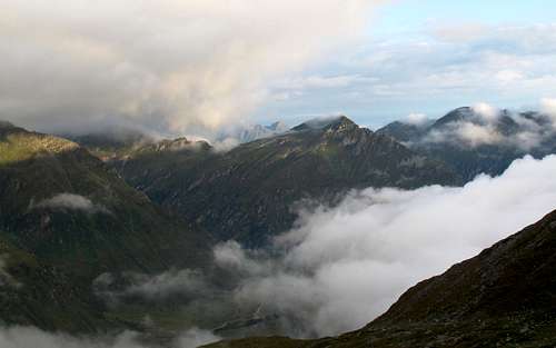 Early morning cloud just below the Mallnitzer Tauern