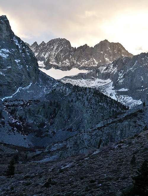 Palisade Glacier from Big Pine Creek NF trail