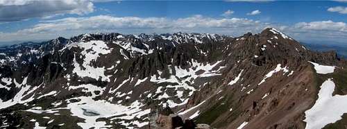 A panorama of the Gore Range...