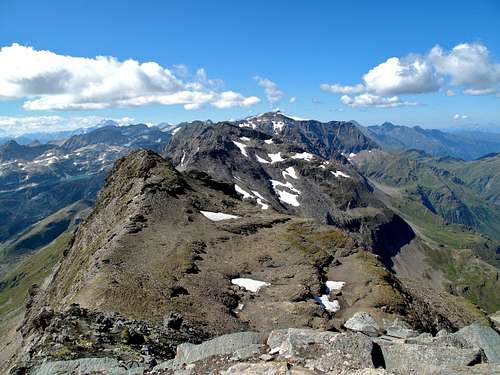 View towards the north west from the summit of the Geisselkopf