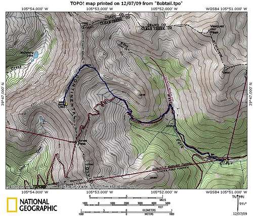 Winter Route Map, Bobtail Benchmark
