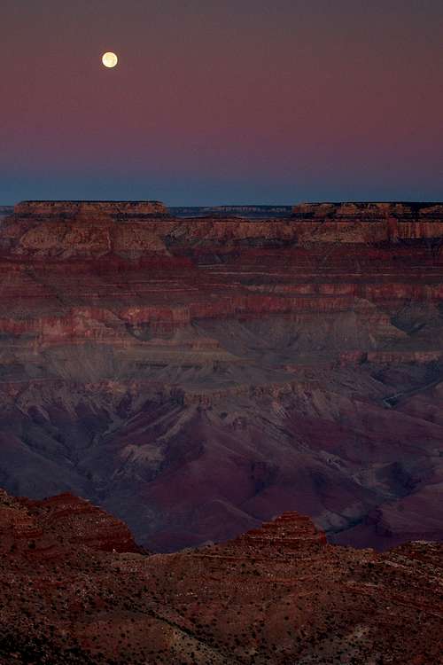 Grand Canyon Moonset (1 of 3)