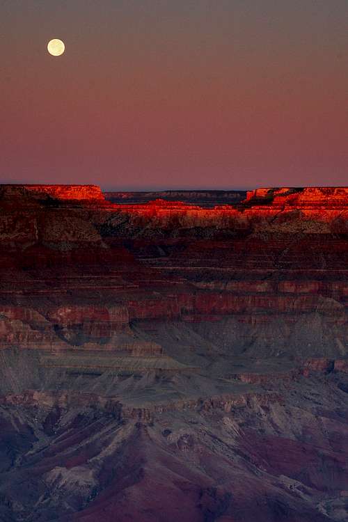 Grand Canyon Moonset (2 of 3)