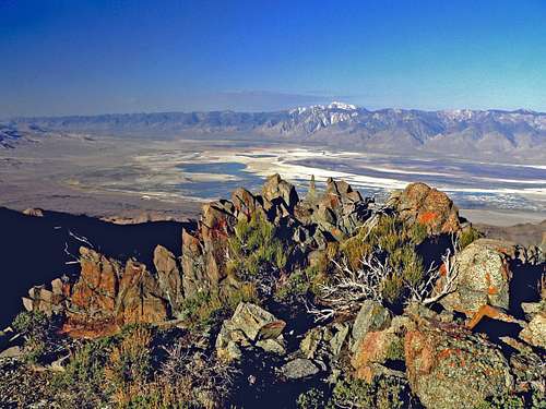 Owens Lake and Olancha Peak from Inyo crest