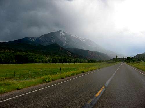 Mt Sopris as seen from HWY...