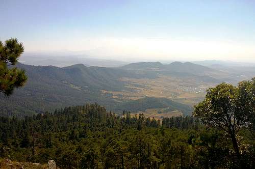 View from the summit with the town of Atotonilco below