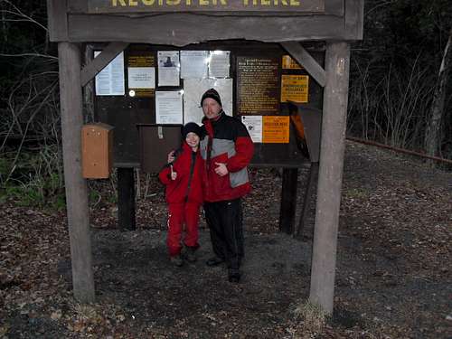 Son Mike and I at the trailhead