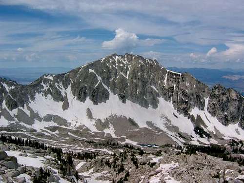 The east face of Lone Peak,...