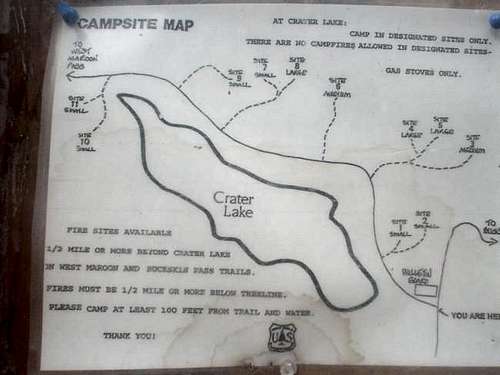 Map of the camp sites around...