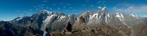 Monte Bianco italian ridge