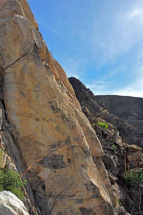 Rapture follows the left side of the arete