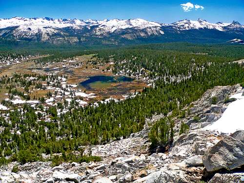 Southwest from south slope of Tioga Spur