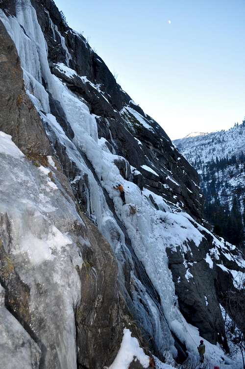 Ice climbing in Leavenworth