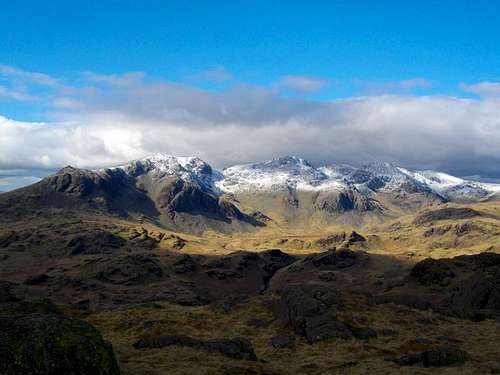Snow on the Scafells