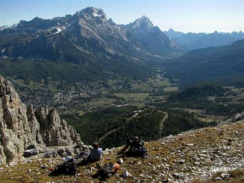 Cortina d'Ampezzo from Tofana massif 