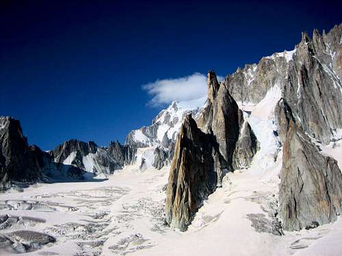Crevasses of Glacier du Géant