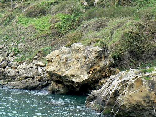 Sea rocks on the foot of Jaizkibel