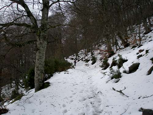 Winter on the south route of Gorbea