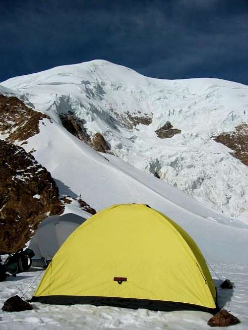 My Tent at high camp - route...