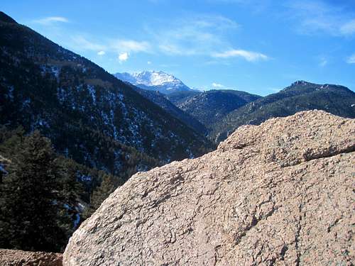 Pikes Peak to the west