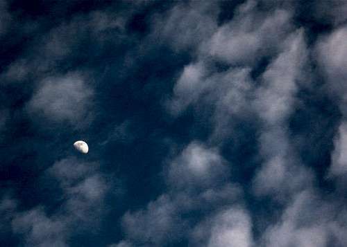 Half a moon over Saddleback