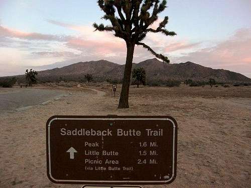 Saddleback Butte Sign