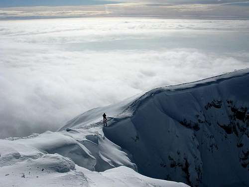 On Storžić summit ridge