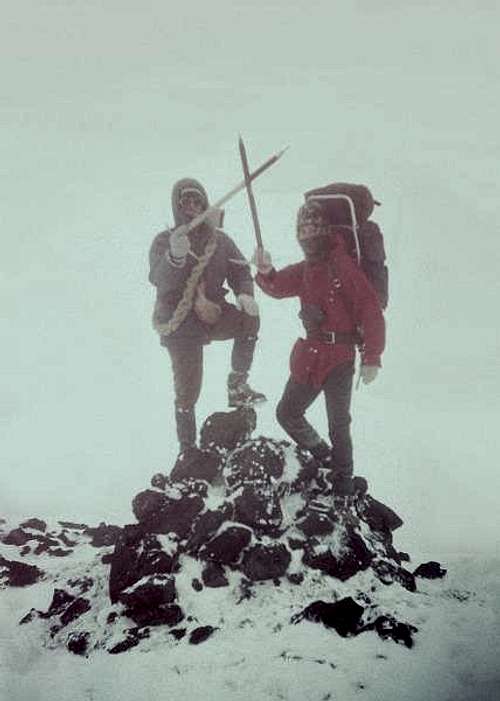 My two comrades on the summit...