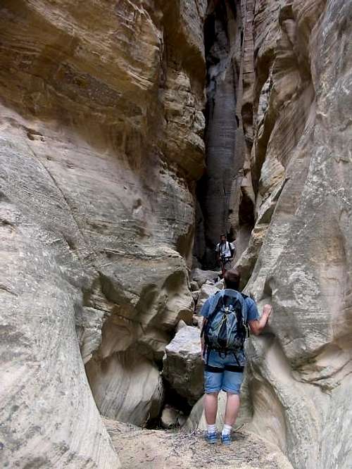 Slot section of the canyon....