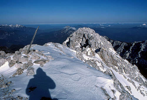 On the summit of Ojstrica -...