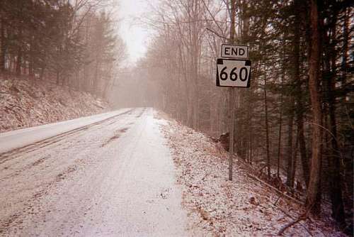 Route 660 with the first snow...