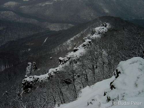 Vadálló kövek ridge in winter