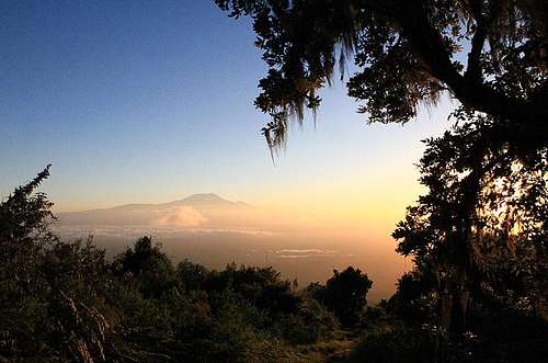 Kili sunrise from Mount Meru Meru 