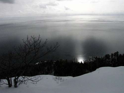 Sun reflecting off Lake Superior