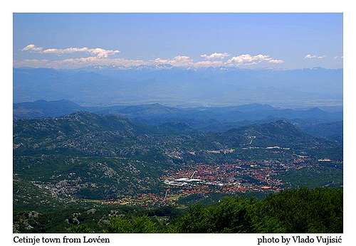 Cetinje town from Lovćen summit