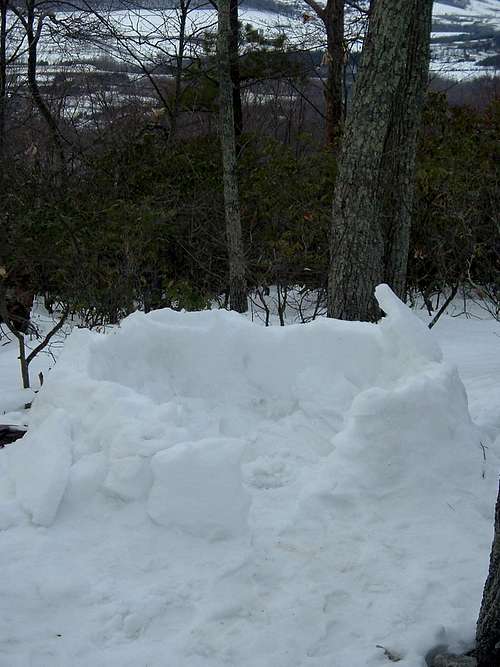 Snow Fort on Ridge Trail