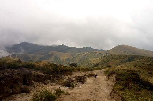 The trail through the páramo