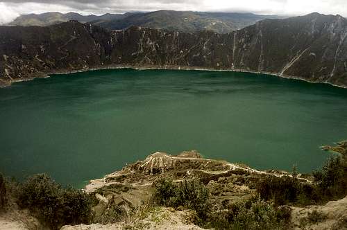Quilotoa crater lake from the mirador