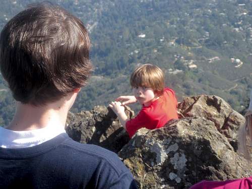 My Nephew Owen at the top of Mount Tam
