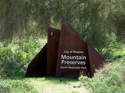 South Mountain Park Sign