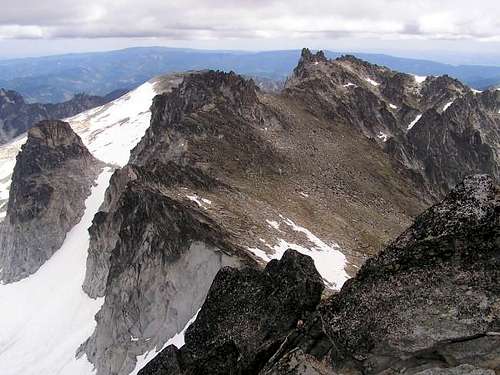 Looking down the south ridge...