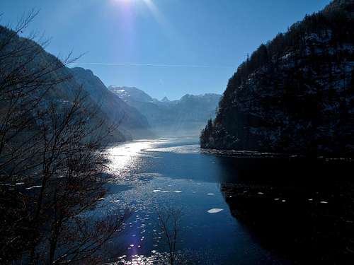 The Königssee seen from the Malerwinkel (