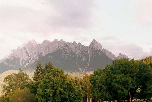 Dolomites from car